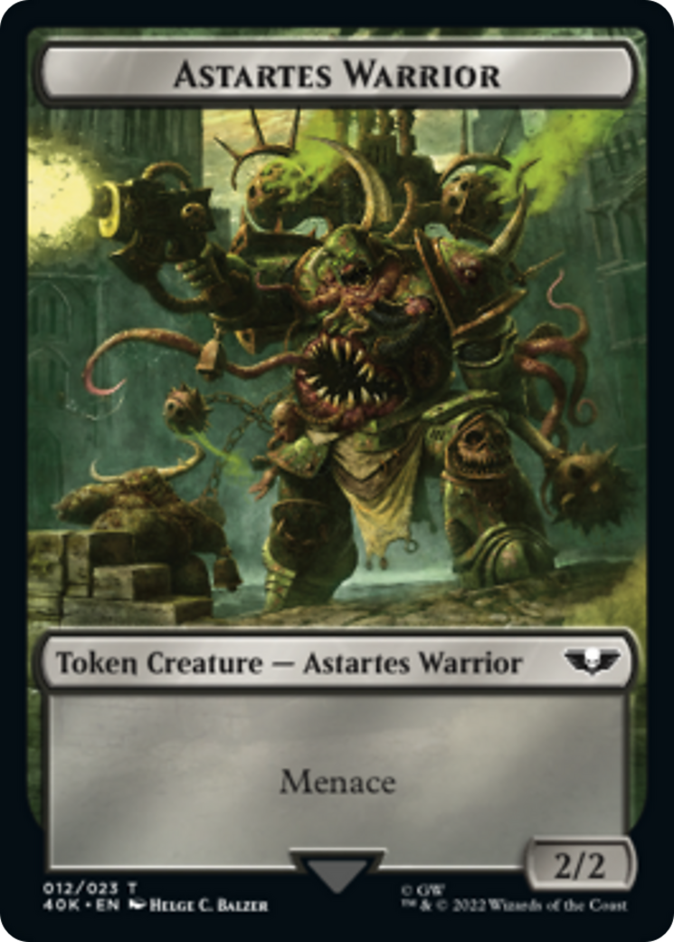 Spawn // Astartes Warrior Double-Sided (Surge Foil) [Warhammer 40,000 Tokens] MTG Single Magic: The Gathering    | Red Claw Gaming