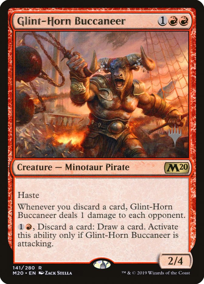 Glint-Horn Buccaneer (Promo Pack) [Core Set 2020 Promos] MTG Single Magic: The Gathering    | Red Claw Gaming