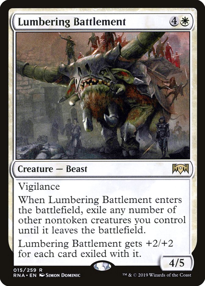 Lumbering Battlement [Ravnica Allegiance] MTG Single Magic: The Gathering    | Red Claw Gaming