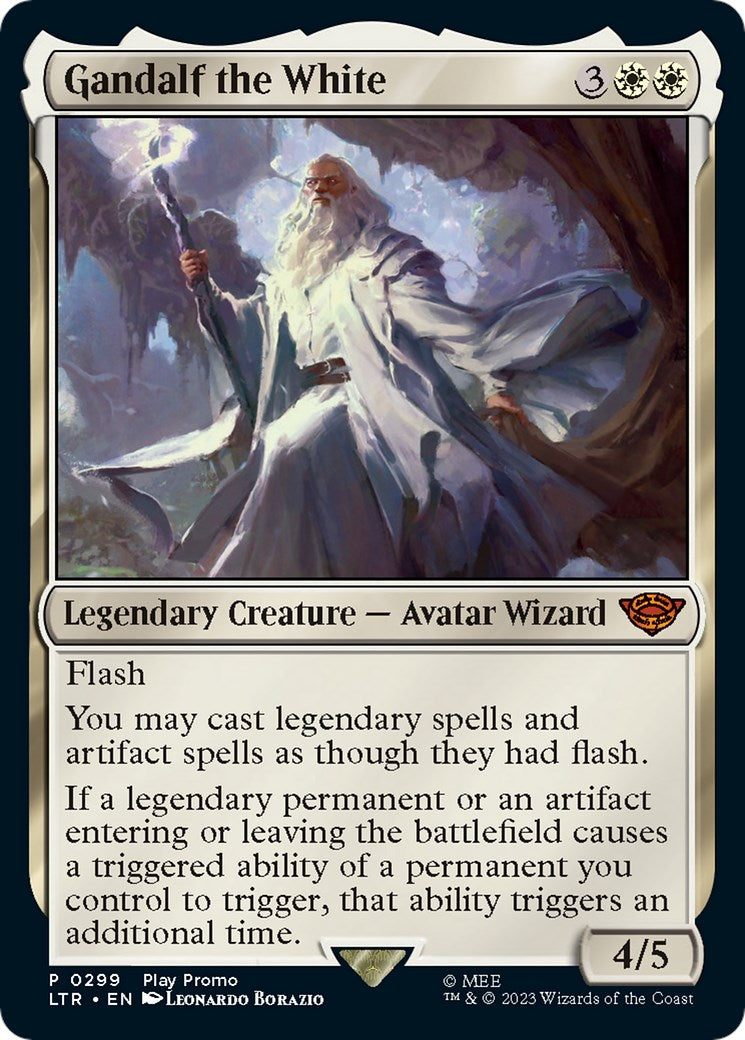 Gandalf the White (Play Promo) [The Lord of the Rings: Tales of Middle-Earth] MTG Single Magic: The Gathering    | Red Claw Gaming