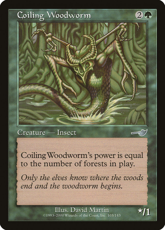 Coiling Woodworm [Nemesis] MTG Single Magic: The Gathering    | Red Claw Gaming