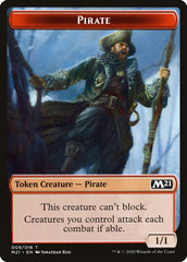 Knight // Pirate Double-Sided Token [Core Set 2021 Tokens] MTG Single Magic: The Gathering    | Red Claw Gaming