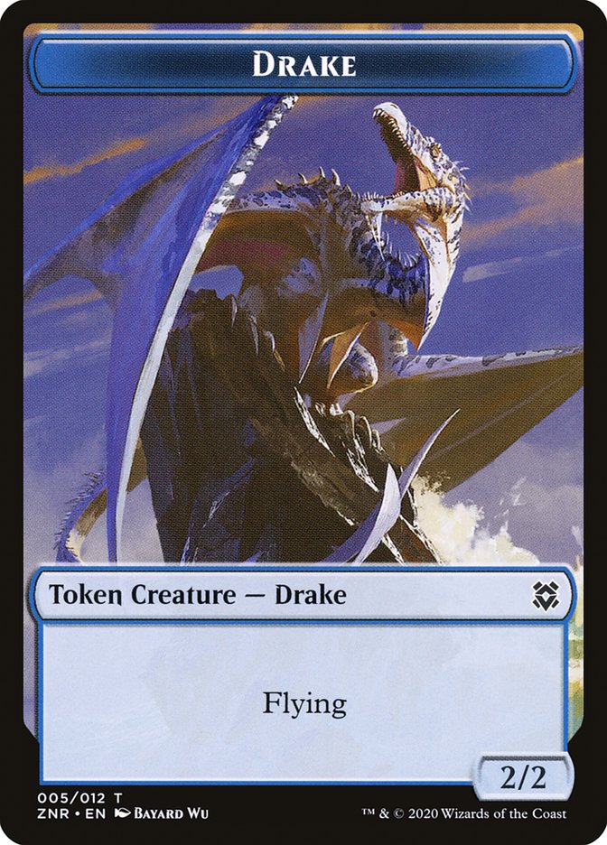 Construct // Drake Double-Sided Token [Zendikar Rising Tokens] MTG Single Magic: The Gathering    | Red Claw Gaming