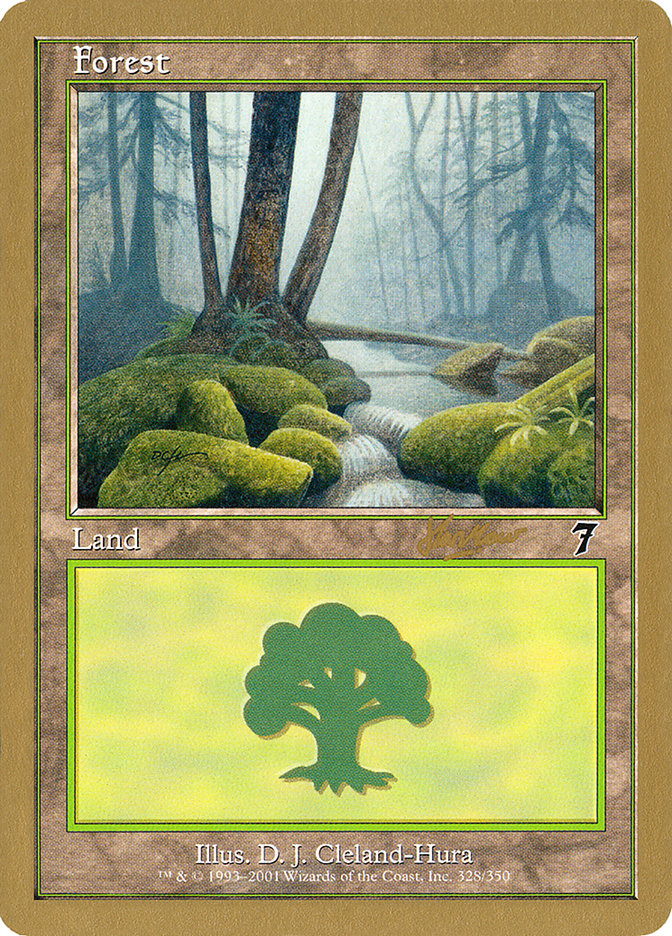 Forest (328) (Sim Han How) [World Championship Decks 2002] MTG Single Magic: The Gathering    | Red Claw Gaming