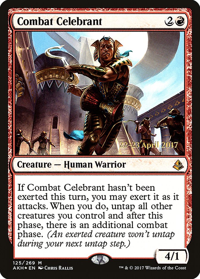 Combat Celebrant [Amonkhet Prerelease Promos] MTG Single Magic: The Gathering    | Red Claw Gaming