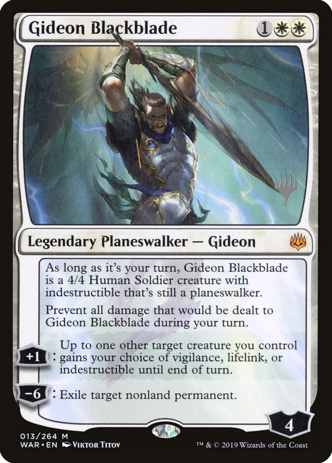 Gideon Blackblade (Promo Pack) [War of the Spark Promos] MTG Single Magic: The Gathering    | Red Claw Gaming