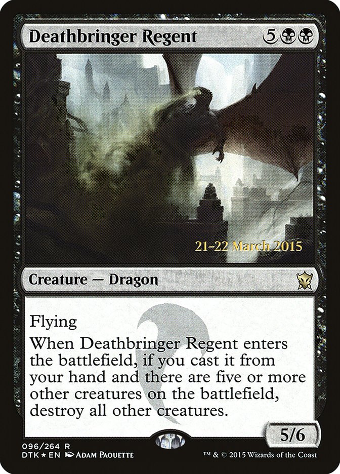 Deathbringer Regent [Dragons of Tarkir Prerelease Promos] MTG Single Magic: The Gathering    | Red Claw Gaming