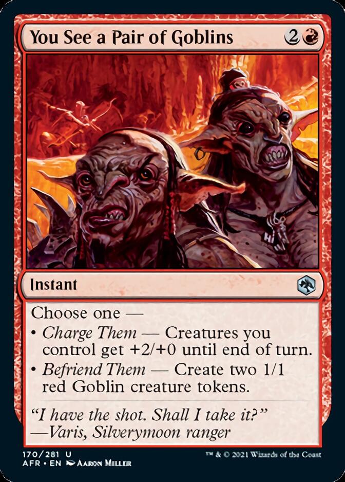 You See a Pair of Goblins [Dungeons & Dragons: Adventures in the Forgotten Realms] MTG Single Magic: The Gathering    | Red Claw Gaming