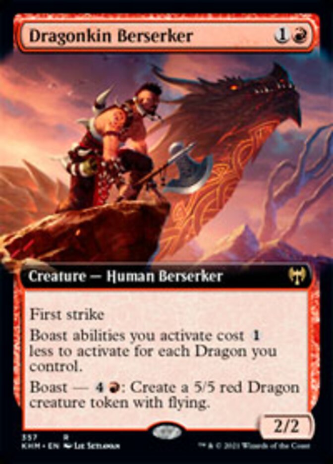 Dragonkin Berserker (Extended Art) [Kaldheim] MTG Single Magic: The Gathering    | Red Claw Gaming