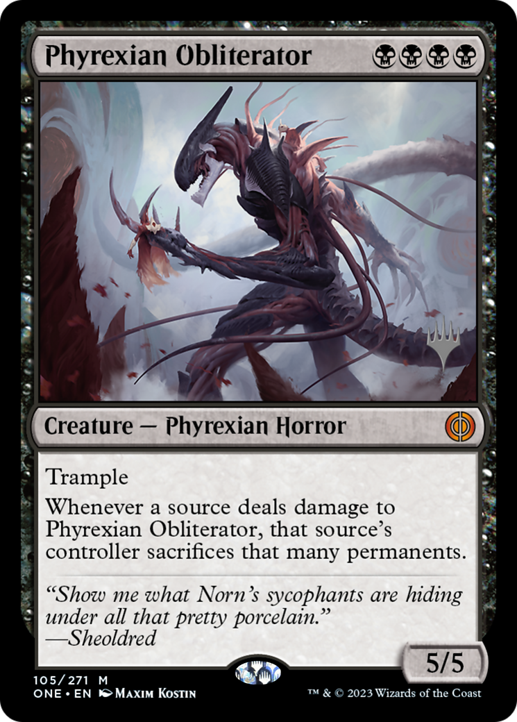 Phyrexian Obliterator (Promo Pack) [Phyrexia: All Will Be One Promos] MTG Single Magic: The Gathering    | Red Claw Gaming