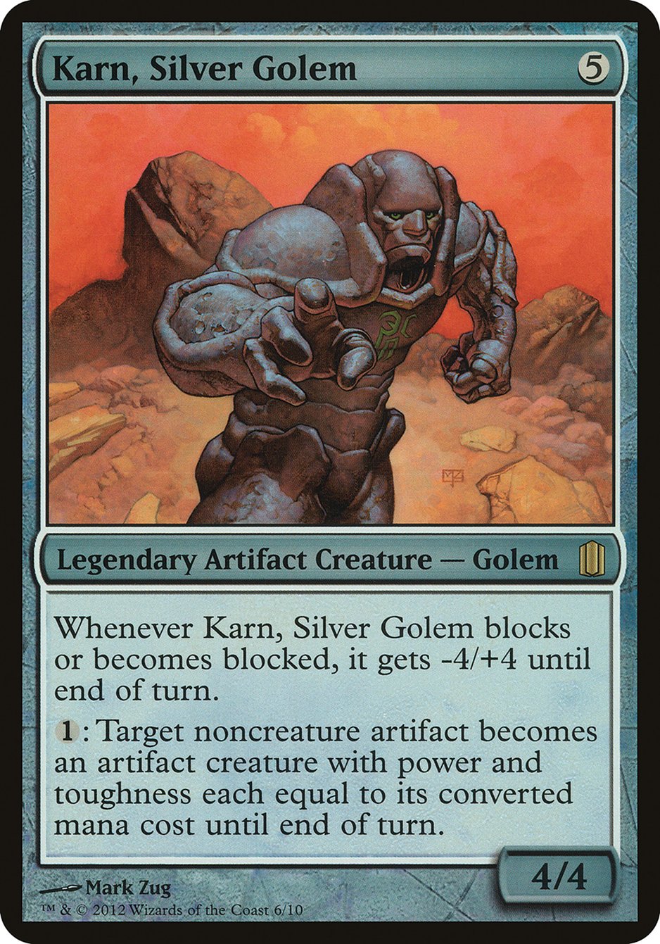 Karn, Silver Golem (Oversized) [Commander's Arsenal Oversized] MTG Single Magic: The Gathering    | Red Claw Gaming