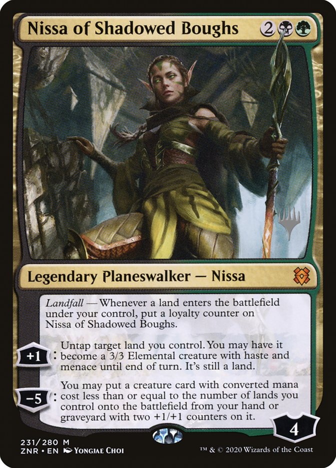 Nissa of Shadowed Boughs (Promo Pack) [Zendikar Rising Promos] MTG Single Magic: The Gathering    | Red Claw Gaming