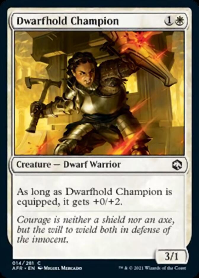 Dwarfhold Champion [Dungeons & Dragons: Adventures in the Forgotten Realms] MTG Single Magic: The Gathering    | Red Claw Gaming