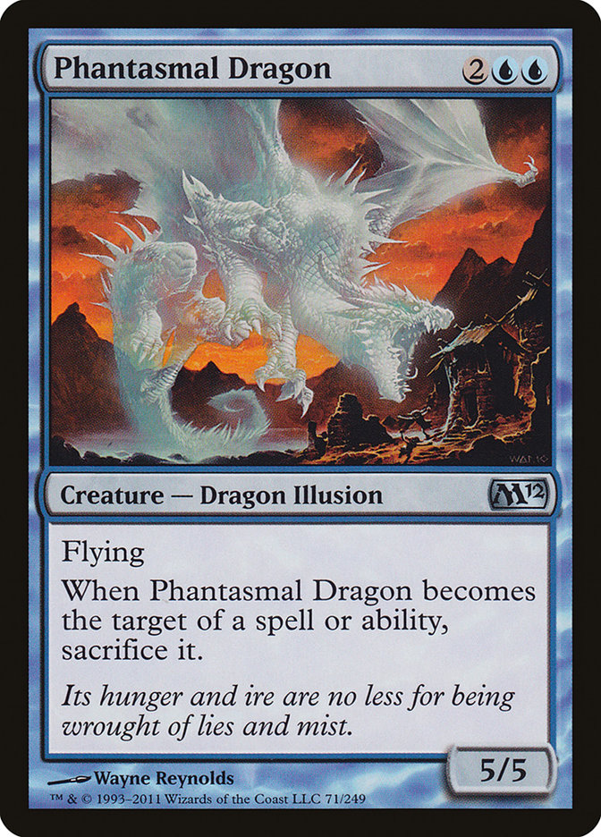 Phantasmal Dragon [Magic 2012] MTG Single Magic: The Gathering    | Red Claw Gaming