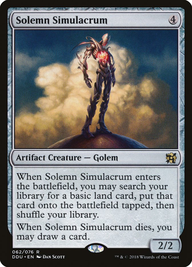 Solemn Simulacrum [Duel Decks: Elves vs. Inventors] MTG Single Magic: The Gathering    | Red Claw Gaming