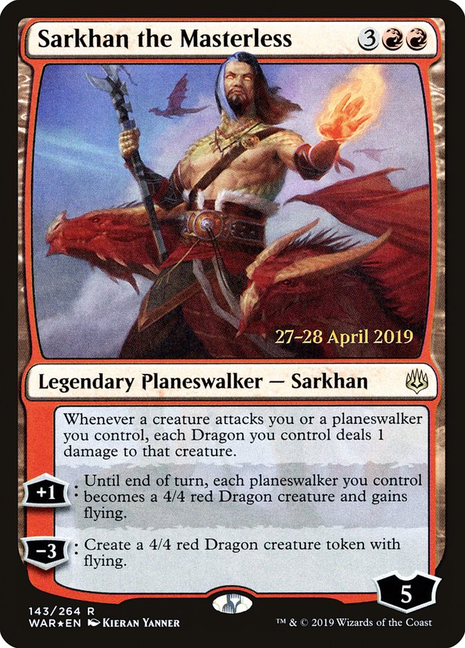 Sarkhan the Masterless [War of the Spark Prerelease Promos] MTG Single Magic: The Gathering    | Red Claw Gaming