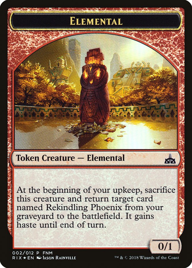 City's Blessing // Elemental Double-Sided Token [Friday Night Magic 2018] MTG Single Magic: The Gathering    | Red Claw Gaming