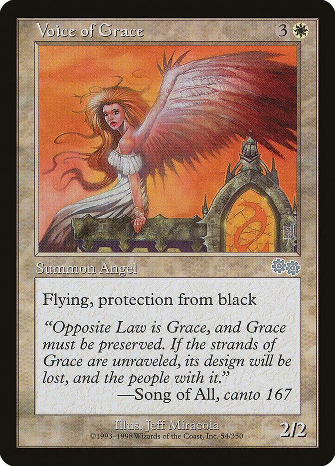 Voice of Grace [Urza's Saga] MTG Single Magic: The Gathering    | Red Claw Gaming