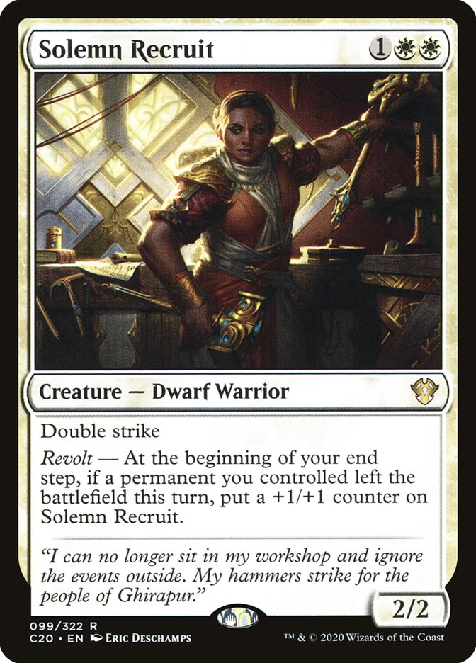 Solemn Recruit [Commander 2020] MTG Single Magic: The Gathering    | Red Claw Gaming