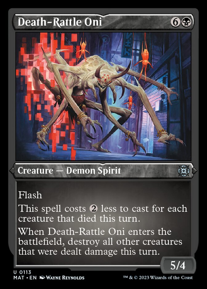 Death-Rattle Oni (Foil Etched) [March of the Machine: The Aftermath] MTG Single Magic: The Gathering    | Red Claw Gaming