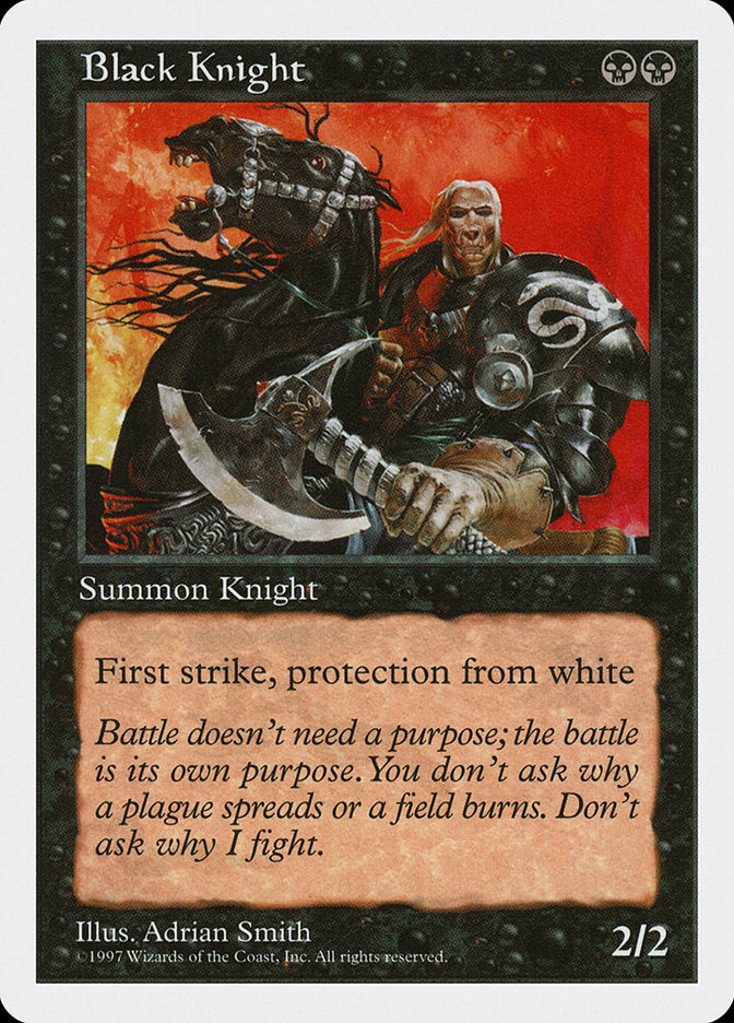 Black Knight [Fifth Edition] MTG Single Magic: The Gathering    | Red Claw Gaming