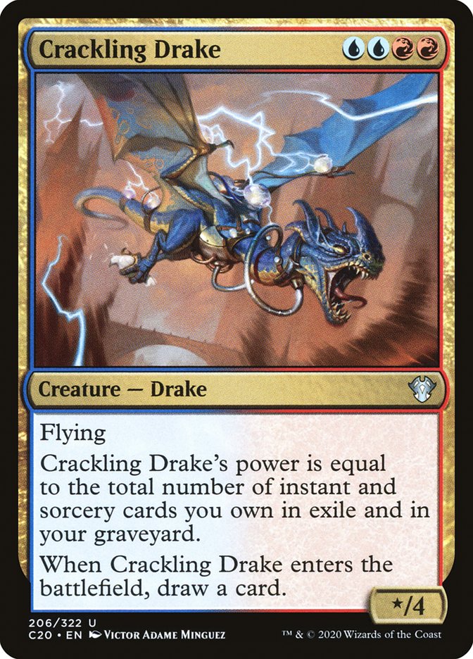 Crackling Drake [Commander 2020] MTG Single Magic: The Gathering    | Red Claw Gaming