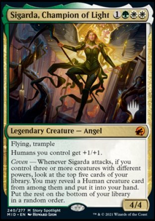 Sigarda, Champion of Light (Promo Pack) [Innistrad: Midnight Hunt Promos] MTG Single Magic: The Gathering    | Red Claw Gaming