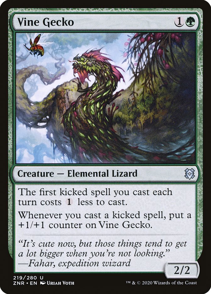 Vine Gecko [Zendikar Rising] MTG Single Magic: The Gathering    | Red Claw Gaming