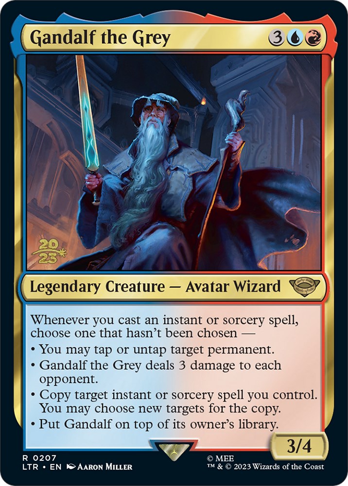 Gandalf the Grey [The Lord of the Rings: Tales of Middle-Earth Prerelease Promos] MTG Single Magic: The Gathering    | Red Claw Gaming
