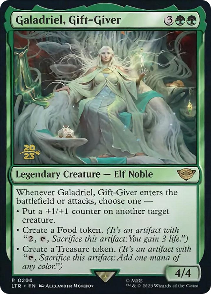 Galadriel, Gift-Giver [The Lord of the Rings: Tales of Middle-Earth Prerelease Promos] MTG Single Magic: The Gathering    | Red Claw Gaming