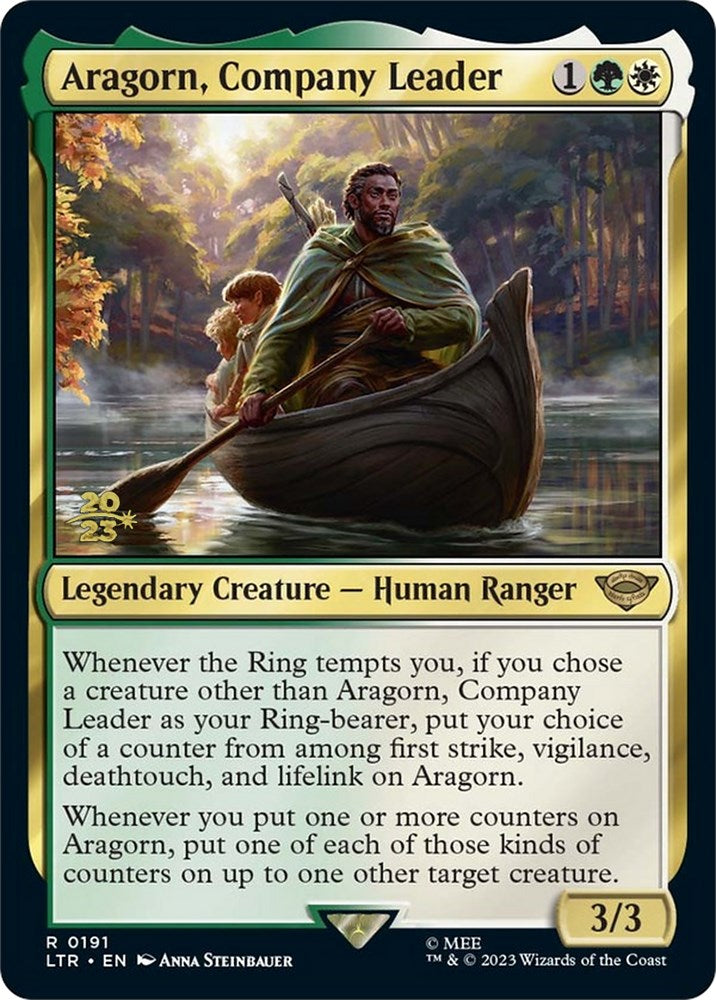 Aragorn, Company Leader [The Lord of the Rings: Tales of Middle-Earth Prerelease Promos] MTG Single Magic: The Gathering    | Red Claw Gaming