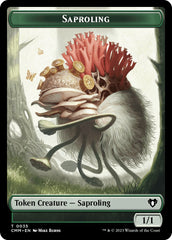 Saproling // Elf Druid Double-Sided Token [Commander Masters Tokens] MTG Single Magic: The Gathering    | Red Claw Gaming