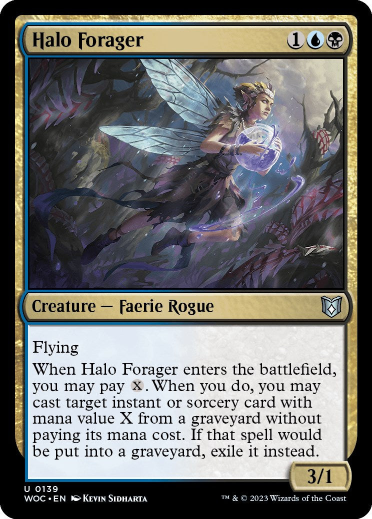 Halo Forager [Wilds of Eldraine Commander] MTG Single Magic: The Gathering    | Red Claw Gaming