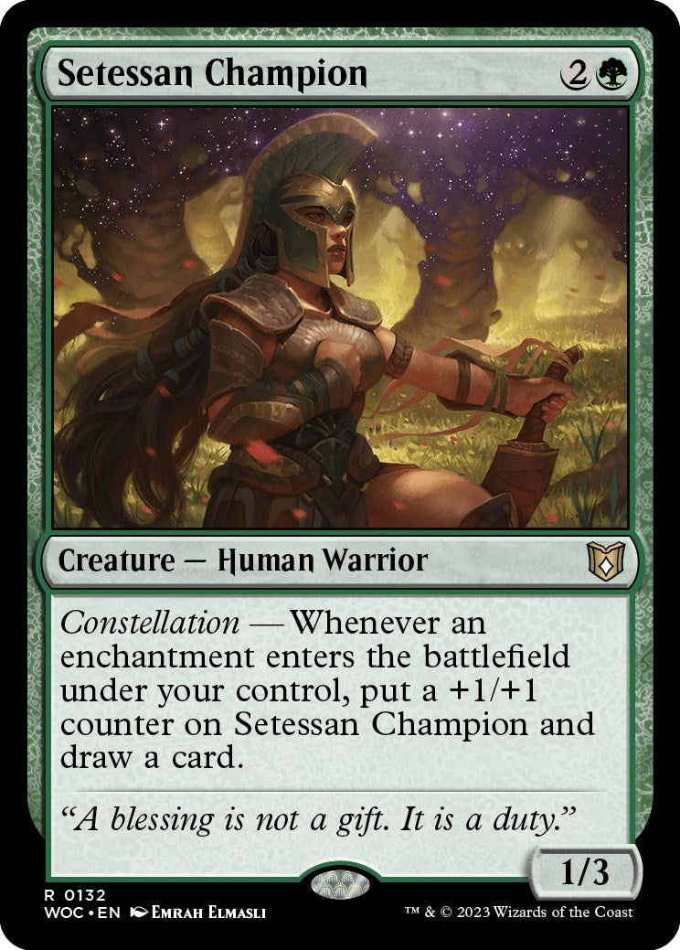 Setessan Champion [Wilds of Eldraine Commander] MTG Single Magic: The Gathering    | Red Claw Gaming