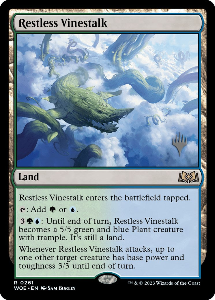 Restless Vinestalk (Promo Pack) [Wilds of Eldraine Promos] MTG Single Magic: The Gathering    | Red Claw Gaming