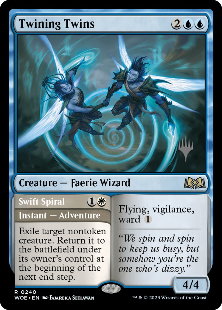 Twining Twins // Swift Spiral (Promo Pack) [Wilds of Eldraine Promos] MTG Single Magic: The Gathering    | Red Claw Gaming