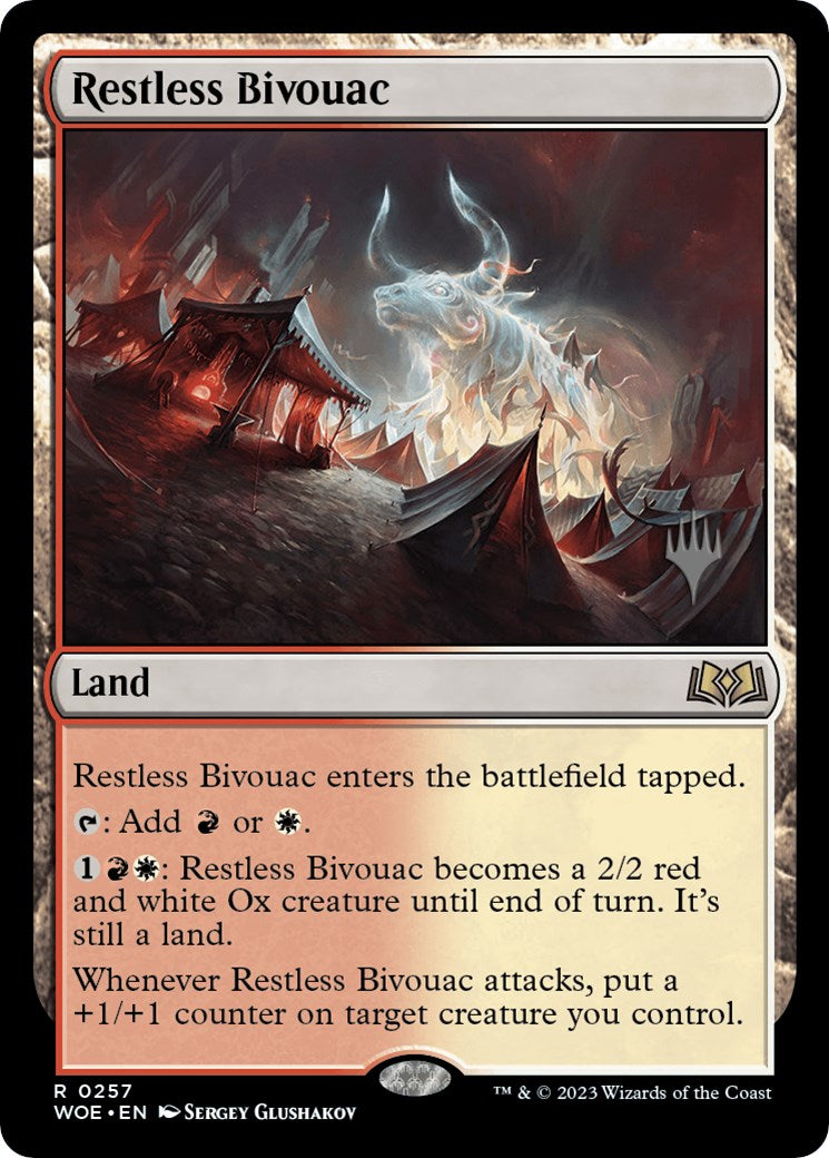 Restless Bivouac (Promo Pack) [Wilds of Eldraine Promos] MTG Single Magic: The Gathering    | Red Claw Gaming