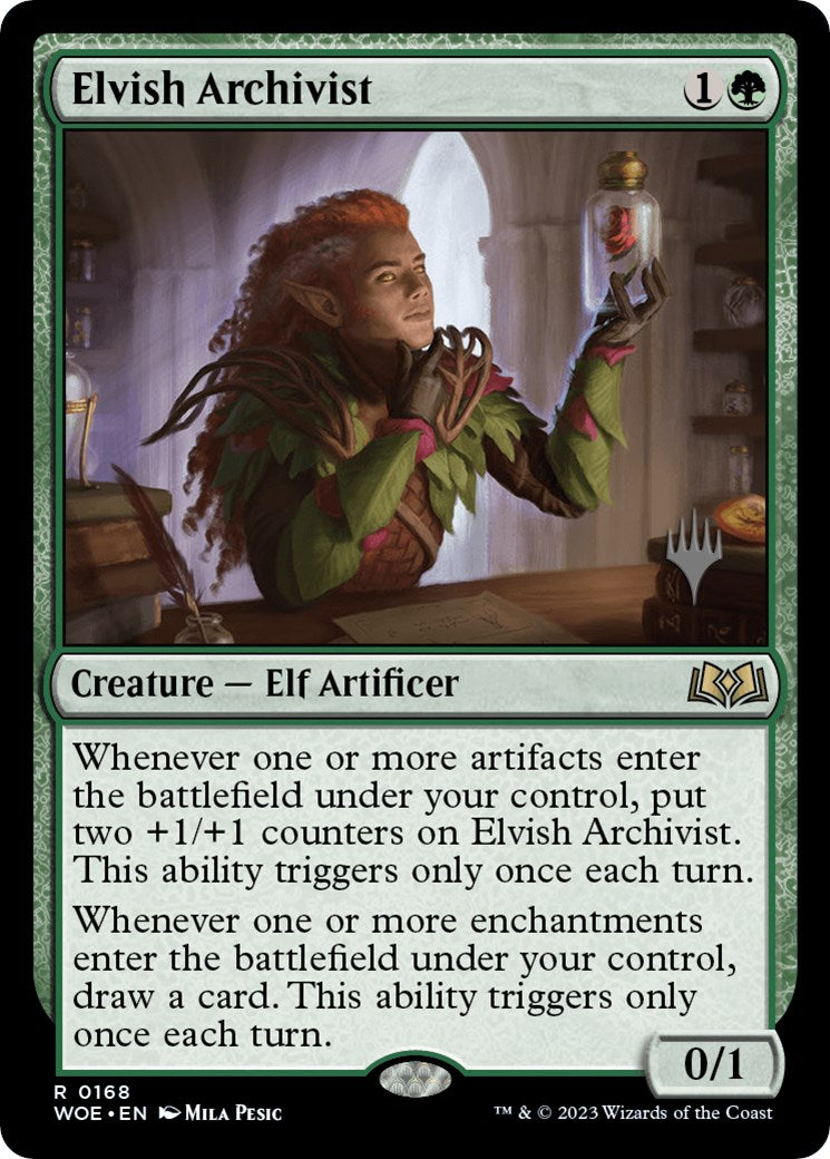 Elvish Archivist (Promo Pack) [Wilds of Eldraine Promos] MTG Single Magic: The Gathering    | Red Claw Gaming