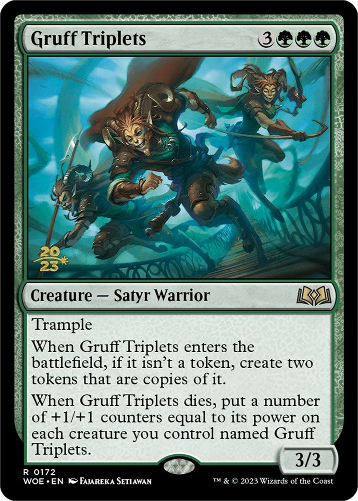 Gruff Triplets [Wilds of Eldraine Prerelease Promos] MTG Single Magic: The Gathering    | Red Claw Gaming