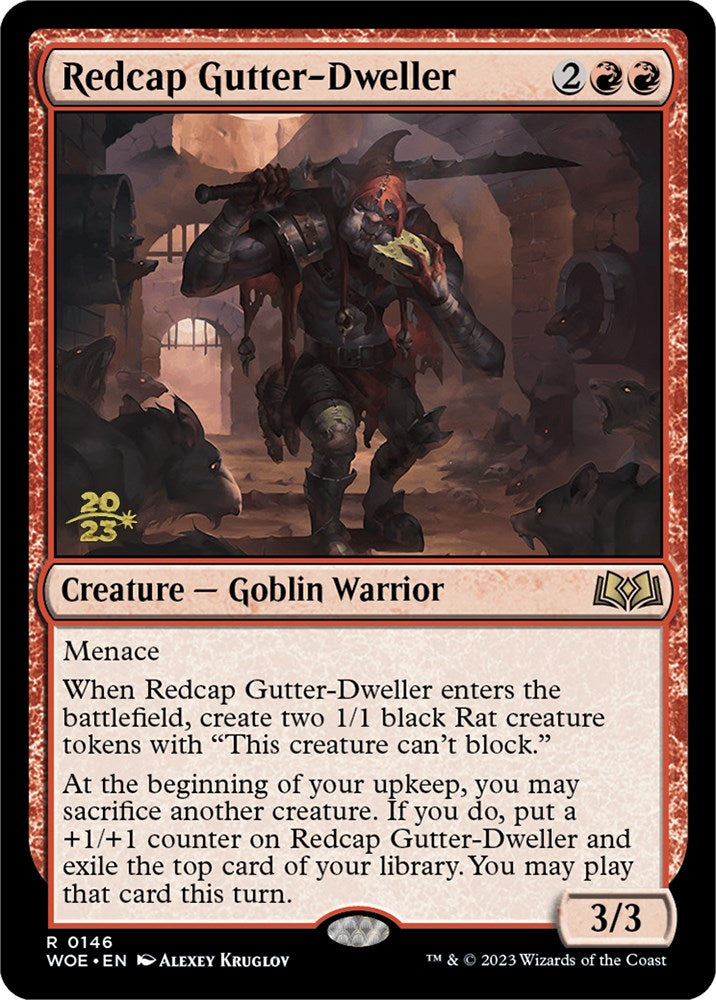 Redcap Gutter-Dweller [Wilds of Eldraine Prerelease Promos] MTG Single Magic: The Gathering    | Red Claw Gaming