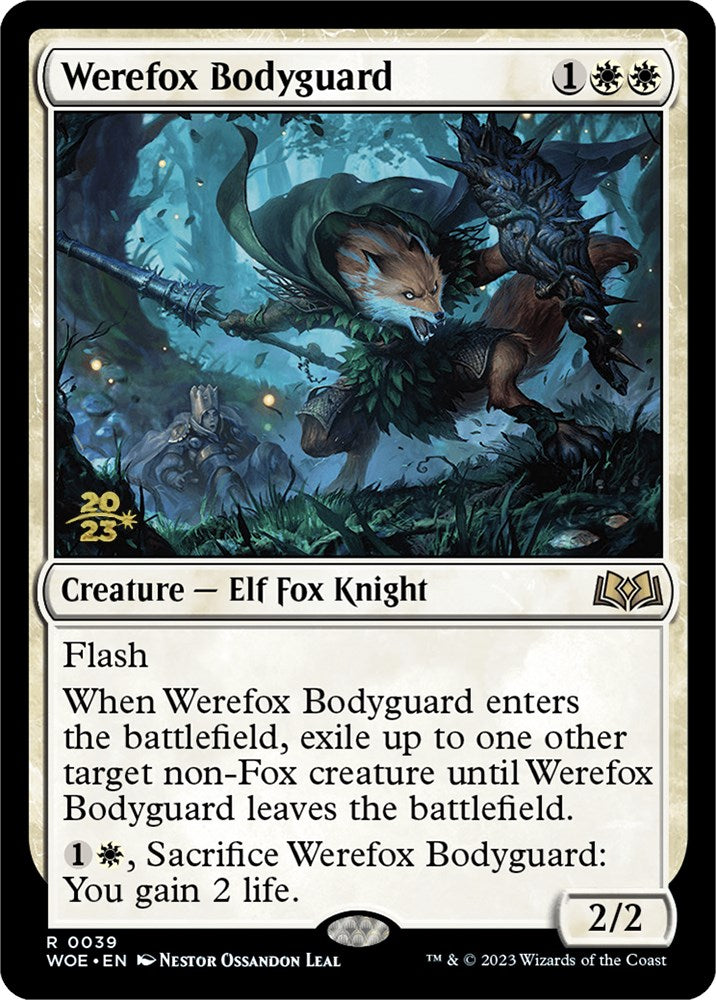 Werefox Bodyguard [Wilds of Eldraine Prerelease Promos] MTG Single Magic: The Gathering    | Red Claw Gaming