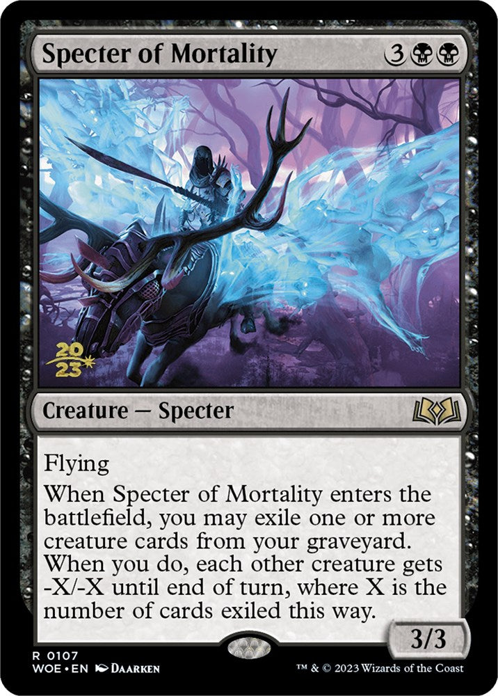 Specter of Mortality [Wilds of Eldraine Prerelease Promos] MTG Single Magic: The Gathering    | Red Claw Gaming