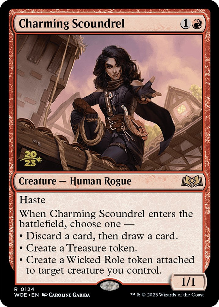 Charming Scoundrel [Wilds of Eldraine Prerelease Promos] MTG Single Magic: The Gathering    | Red Claw Gaming