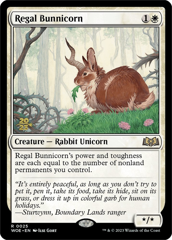 Regal Bunnicorn [Wilds of Eldraine Prerelease Promos] MTG Single Magic: The Gathering    | Red Claw Gaming