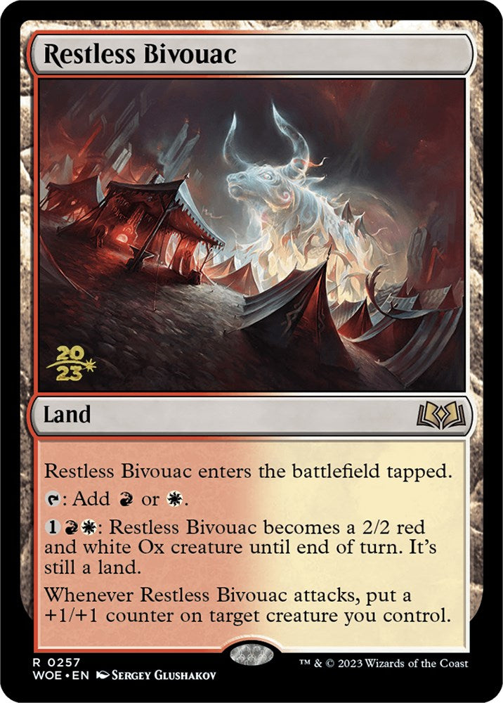 Restless Bivouac [Wilds of Eldraine Prerelease Promos] MTG Single Magic: The Gathering    | Red Claw Gaming