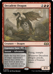 Decadent Dragon // Expensive Taste (Promo Pack) [Wilds of Eldraine Promos] MTG Single Magic: The Gathering    | Red Claw Gaming