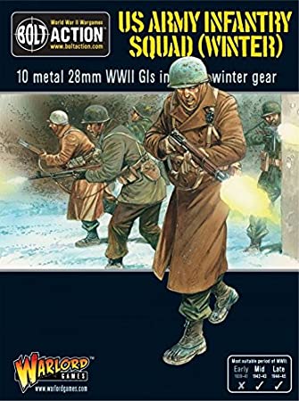 US Army Infantry Squad in Winter Clothing American Warlord Games    | Red Claw Gaming
