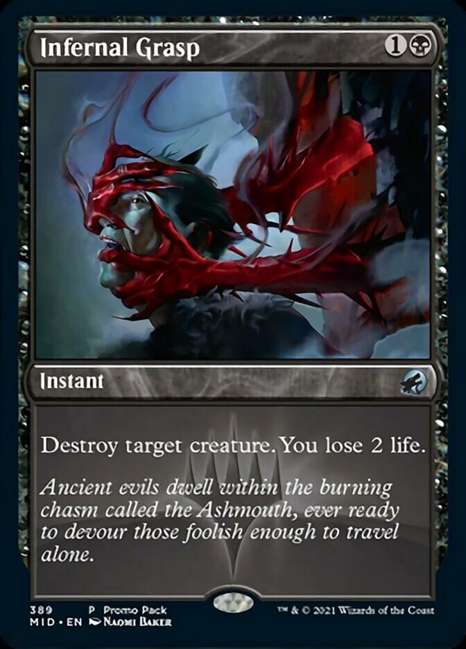 Infernal Grasp (Promo Pack) [Innistrad: Midnight Hunt Promos] MTG Single Magic: The Gathering    | Red Claw Gaming