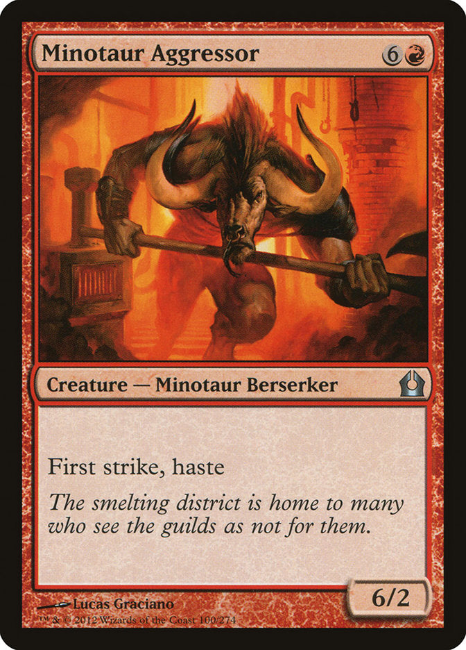 Minotaur Aggressor [Return to Ravnica] MTG Single Magic: The Gathering    | Red Claw Gaming