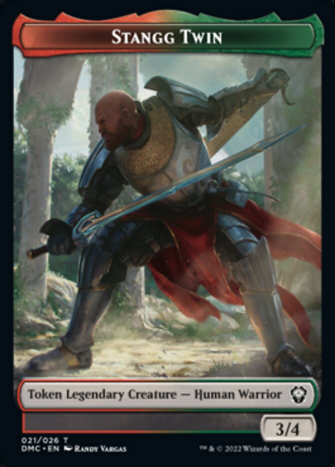 Soldier // Stangg Twin Double-Sided Token [Dominaria United Tokens] MTG Single Magic: The Gathering    | Red Claw Gaming